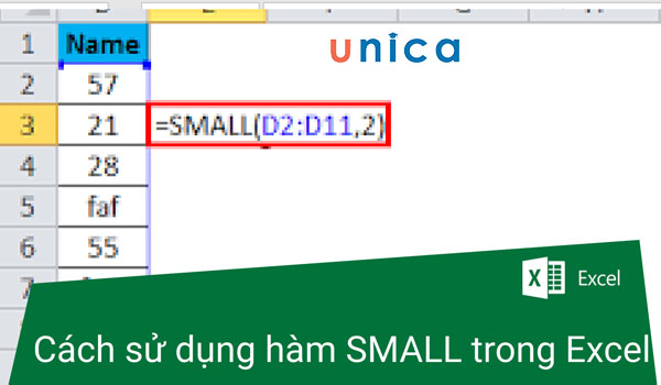 Hướng dẫn cách sử dụng và lưu ý về hàm SMALL trong Excel